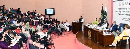 Islamabad 05.06.2023: Speaker NA Raja Pervez Ashraf addressing the Seminar, 